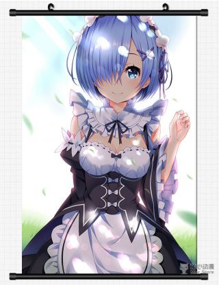Anime Re:zero Rem/ram Wall Scroll Poster Home Decorate Decor Art Gift 60 90cm 10