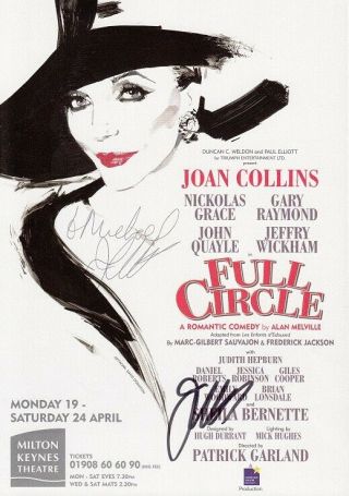 Joan Collins - Full Circle - Theatre Flyer - Personally Signed To Michael