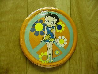 Betty Boop Tin Sign Flower Child Design Orange