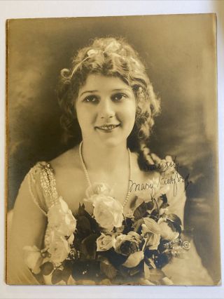Mary Pickford Large Printed Signed Hartsook Photograph On Board - Silent Movies