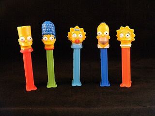 The Simpsons Pez Dispensers Set of 5 Homer Marge Maggie Lisa Bart SHIPS 3