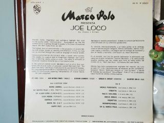 El MARCO POLO & JOE LOCO vinyl / LP / WEST SIDE STORY tropical 2