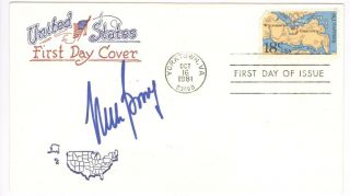 Mike Bossy First Day Cover Envelope Stamp 10/16/81 Autograph York Islanders