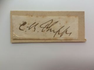 Autograph - Charles Phipps - Equerry Qv & Private Sec.  To Prince Albert