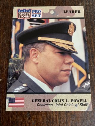 General Colin Powell Pro Set Desert Storm Leader Rare Promo
