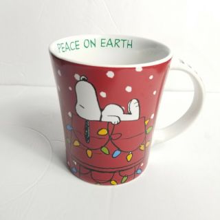 Peanuts Christmas Peace On Earth Snoopy Gibson Overseas Mug 15oz