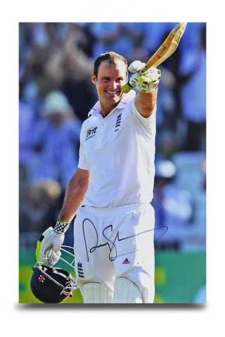 Andrew Strauss Signed 12x8 Photo Cricket Ashes Autograph Memorabilia,