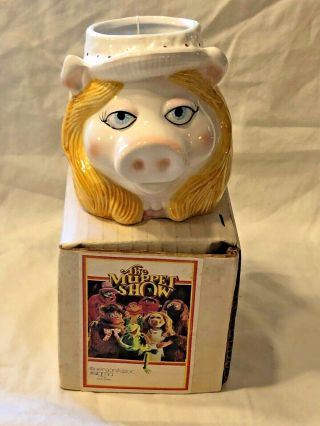 Sigma The Tastesetter Miss Piggy Muppets Novelty Ceramic Mug 1970s Mib W/ Tag