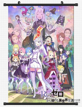 Anime Re:zero Rem/ram Wall Scroll Poster Home Decorate Decor Art Gift 60 90cm 04