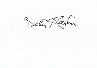 Betty Aberlin Signed Index Card Actress Mister Roger 