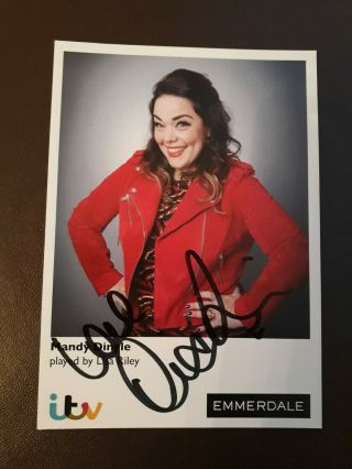 Lisa Riley Hand Signed Autographed Emmerdale Promo Photocard As Mandy Dingle