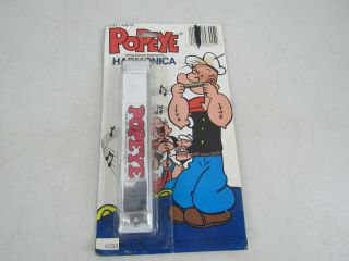 Vintage 1973 Popeye The Sailor Man Plastic Harmonica King Features Syndicate Nos