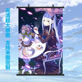 Anime Re:zero Echidna Wall Scroll Home Decor Poster Gift Cosplay Otaku 60 90cm