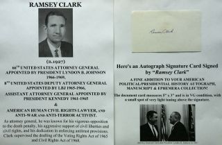 President Kennedy/johnson Lbj Civil Rights Us Attorney General Autograph Signed