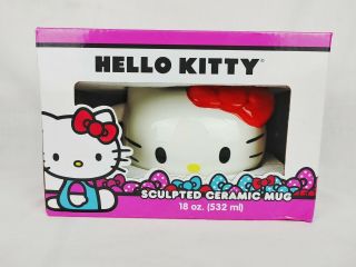 Hello Kitty Sculpted Ceramic Mug 18oz Hand Painted Collectibles
