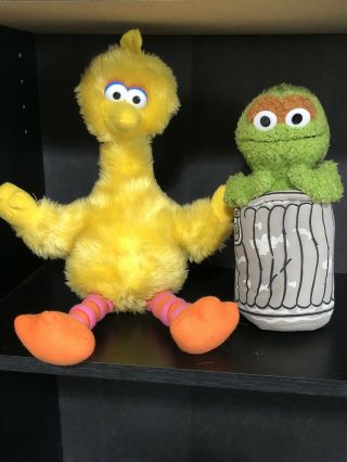 Sesame Street Plush Oscar The Grouch Nanco 10 ",  Big Bird No Tags 15 "