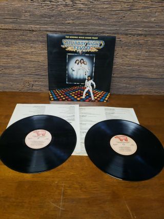 Vintage 1977 Saturday Night Fever Movie Soundtrack 12 " Vinyl Record 2lp Vg,  /vg,