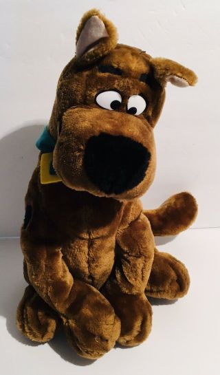 Rare Scooby Doo 15 Inch Plush Doll Brown With Black Spots Cartoon Network Vtg