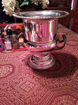 F B Rogers Silverplated Champagne Ice Bucket Trophy Cup
