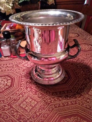 F B Rogers Silverplated Champagne Ice Bucket Trophy Cup 3