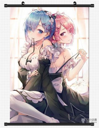 Anime Re:zero Rem/ram Wall Scroll Poster Home Decorate Decor Art Gift 60 90cm 05