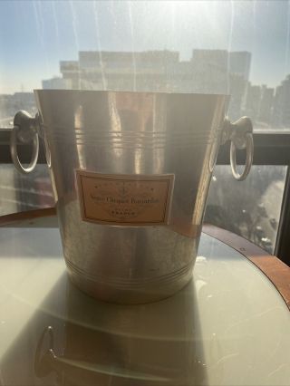 Vtg Veuve Clicquot Vcp Champagne Metal Ice Bucket Vintage