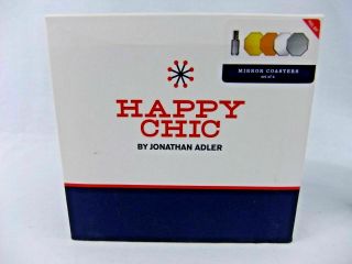 Happy Chic Mirror Coasters Set By Jonathan Adler Drink Coaster Set Open