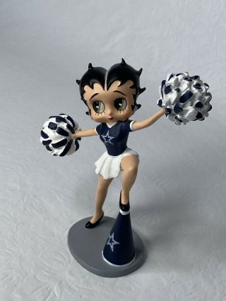 Betty Boop Dallas Cowboys Handbell Figure Cheerleader Statue Megaphone Football