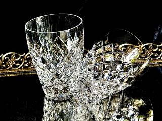 Wonderful Vintage Hand Cut Crystal Set Of 6 Whisky / Lemonade Glasses Bohemia