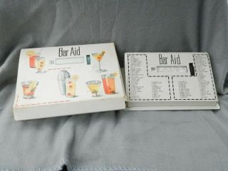 Vintage Tin Bar Aid Mixed Drink Recipes Estate Find