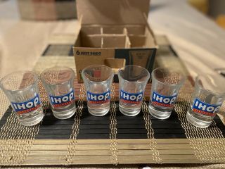 Ihop Restaurant Vintage Shot Glasses Nib Set Of 6 Arcoroc France