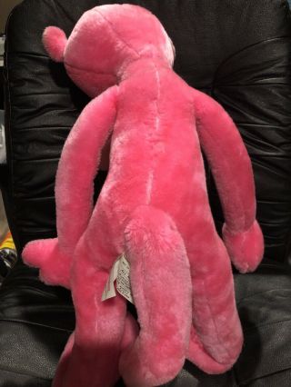 Vintage 1980 Wire Bendable Pink Panther Plush Stuffed Animal Mighty Star 25 