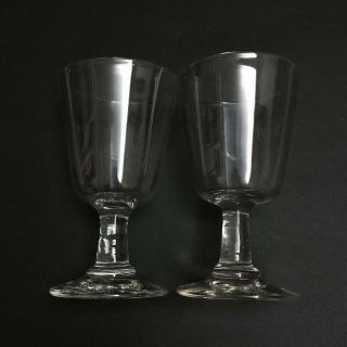 Antique 19th C.  French Hand Blown Absinthe Bistro Cafe Vintage Glasses