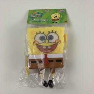 Nickelodeon Spongebob Squarepants Bath Sponge With Pants Holder Vintage 2002