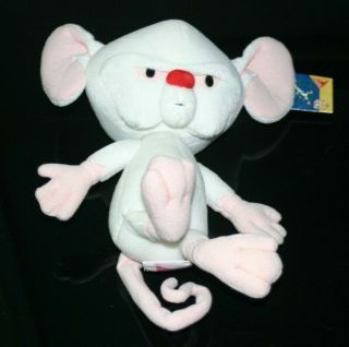 Vintage Pinky The Brain Plush Dakin Stuffed Animal From 1990 