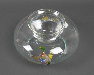 Ned Smith Signed Martini Chiller Cocktail Cooler Hand - Painted Mallard Duck Rare 3