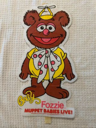 Fozzie Muppet Babies Live Promotional Display Pennant Banner 1986 Rare 17 " X 12 "