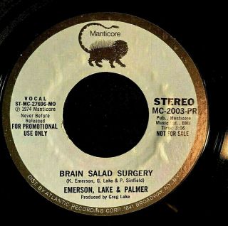 1974 Emerson Lake Palmer Elp Still You Turn Me On / Brain Salad Surgery Promo