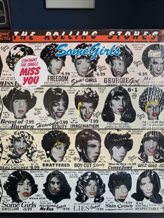 1978 Rolling Stones Some Girls Lp W/ Withdrawn Cover In Shrinkwrap Nm