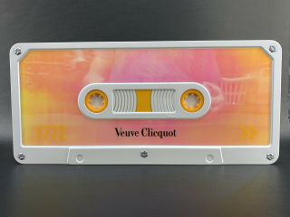 Veuve Clicquot Limited Edition Collectors Cassette Tin Pink Hologram Empty