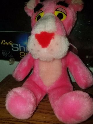 Vintage 1980 Pink Panther Plush Stuffed Animal 11 
