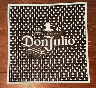 Authentic Don Julio Tequila Bar Spill Mat 16.  5”x16.  5” Blue And White