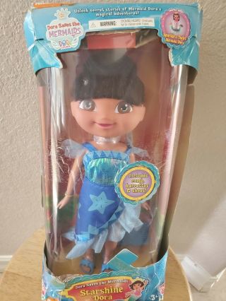 Dora Saves The Mermaids Doll Starshine Dora - - - 2007 Nib