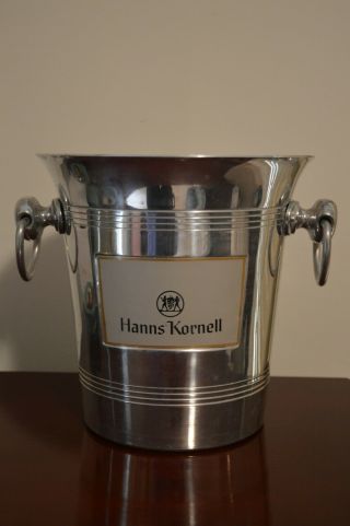 Vintage Hanns Kornell Aluminum Champagne Ice Bucket Cooler Made In France 8 " X8 "
