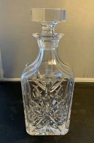 Vintage Heavy Lead Crystal Whiskey Decanter