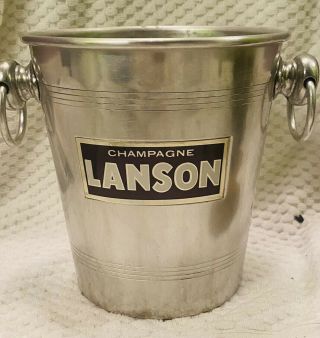 Vintage Lanson French Champagne Ice Bucket Cooler Made In France
