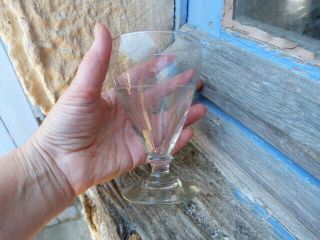 Antique 1850/1900s French Bistrot Absinthe Glass Hand Blown Very Thick
