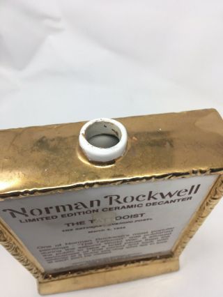 Norman Rockwell 23 k Whiskey Bottle Decanter 3