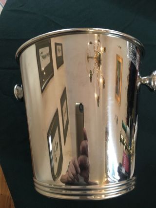 Nwt Classic Williams Sonoma Stainless Steel Champagne Ice Bucket W/ Knob Handles