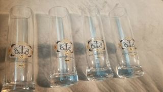 Set Of 4 Tommy Bahama " Established In Paradise " Glasses Approx.  8 " Euc